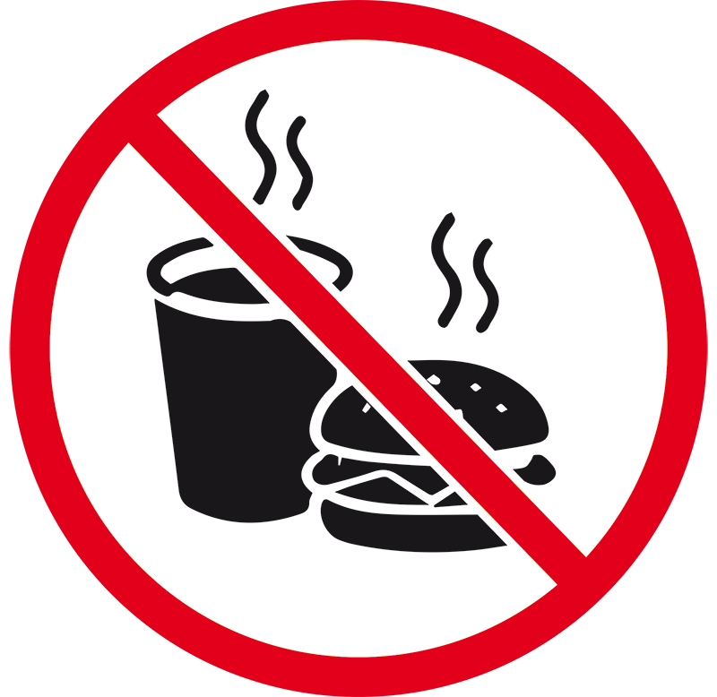 Icon Kein geruchsintensives Essen oder trinken