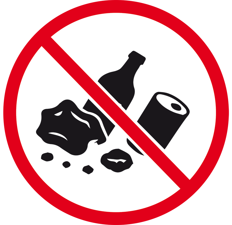 Icon Keine Müll hinterlassen